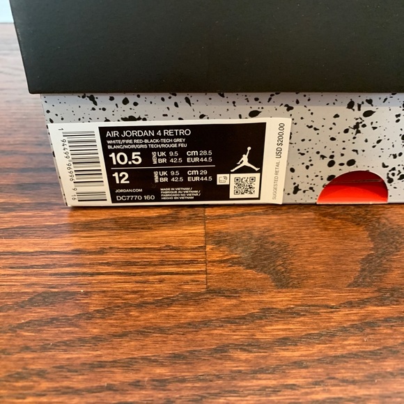 Jordan 4 fire red OG 100% authentic - Picture 6 of 7